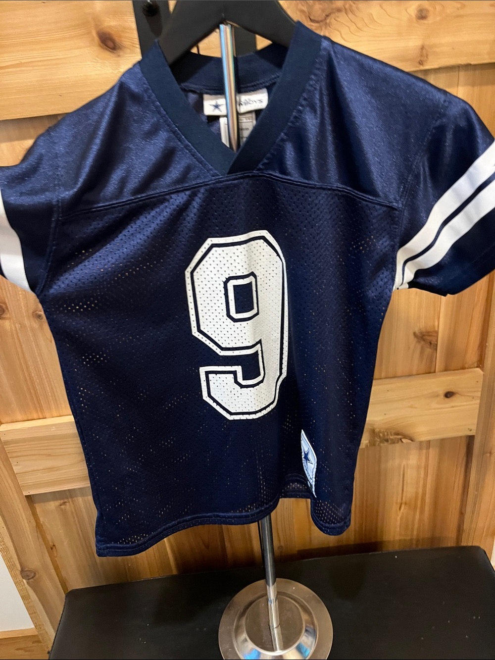 Classic Navy Women's Dallas Cowboys Jersey with White # 9 - Romo